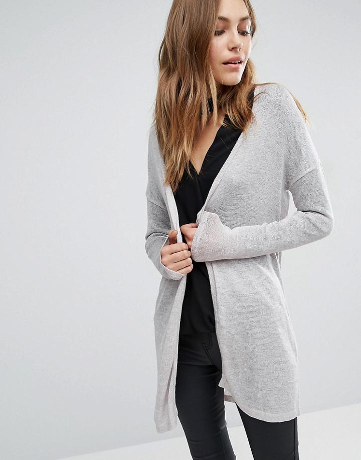 Vero Moda Fine Gauge Cardigan - Gray