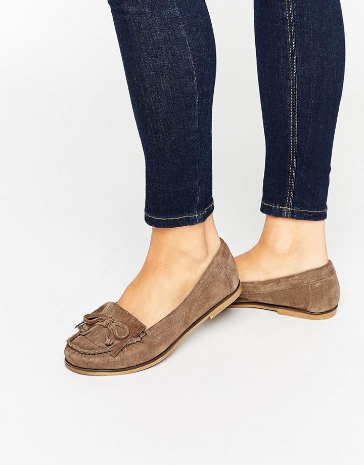Carvela Mock Moccasin Suede Flat Shoes