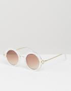 Somedays Lovin Round Sunglasses - White