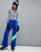 Asos 4505 Snowboard Pants With Color Block Detail - Blue