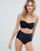 Figleaves High Waist Tummy Control Bikini Bottom In Black