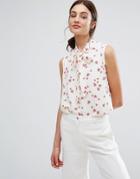 Newlily Sleeveless Pussy-bow Blouse - Multi