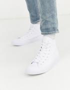 Converse Chuck Taylor All Star Leather Plimsolls In White