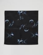 Asos Pocket Square In Fish Print - Black