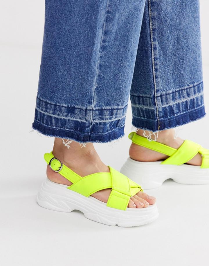 Truffle Collection Sporty Neon Sandals - Pink