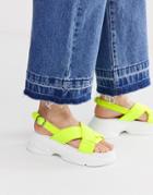 Truffle Collection Sporty Neon Sandals - Pink