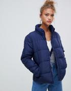 Blend She Dales Tube Quilted Short Jacket - Navy