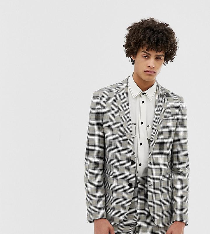 Noak Suit Jacket In Gray Check - Gray