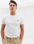 Asos Design T-shirt With Crew Neck And Logo In White - White