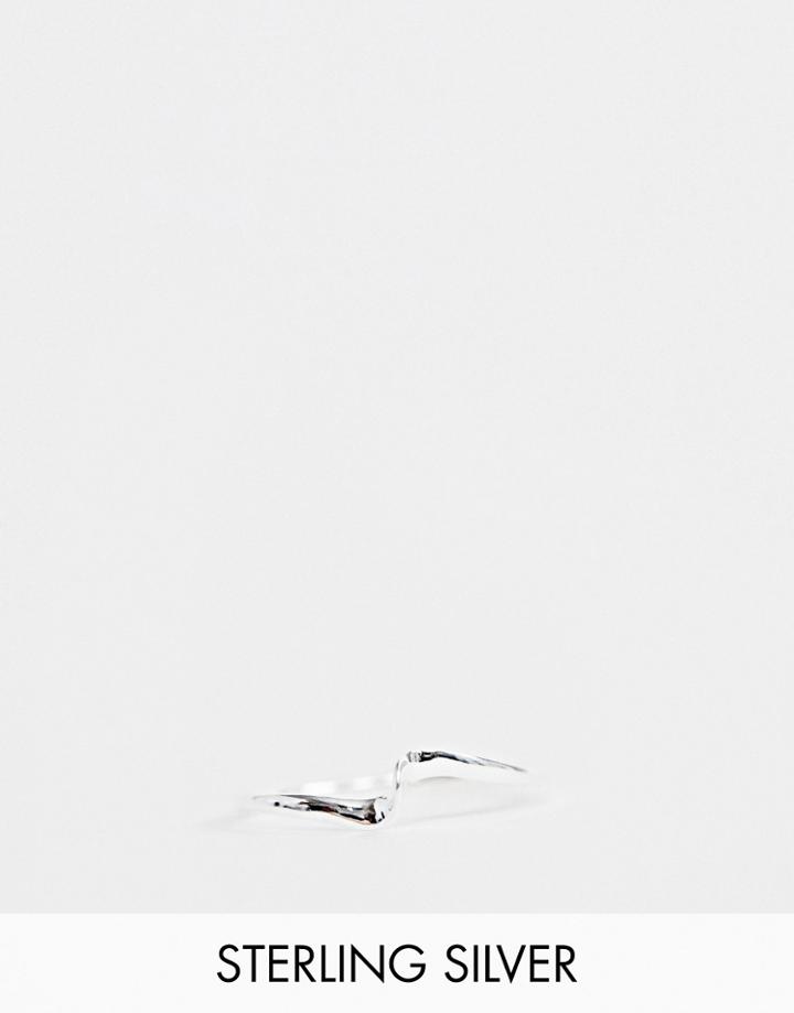 Asos Design Sterling Silver Twist Ring