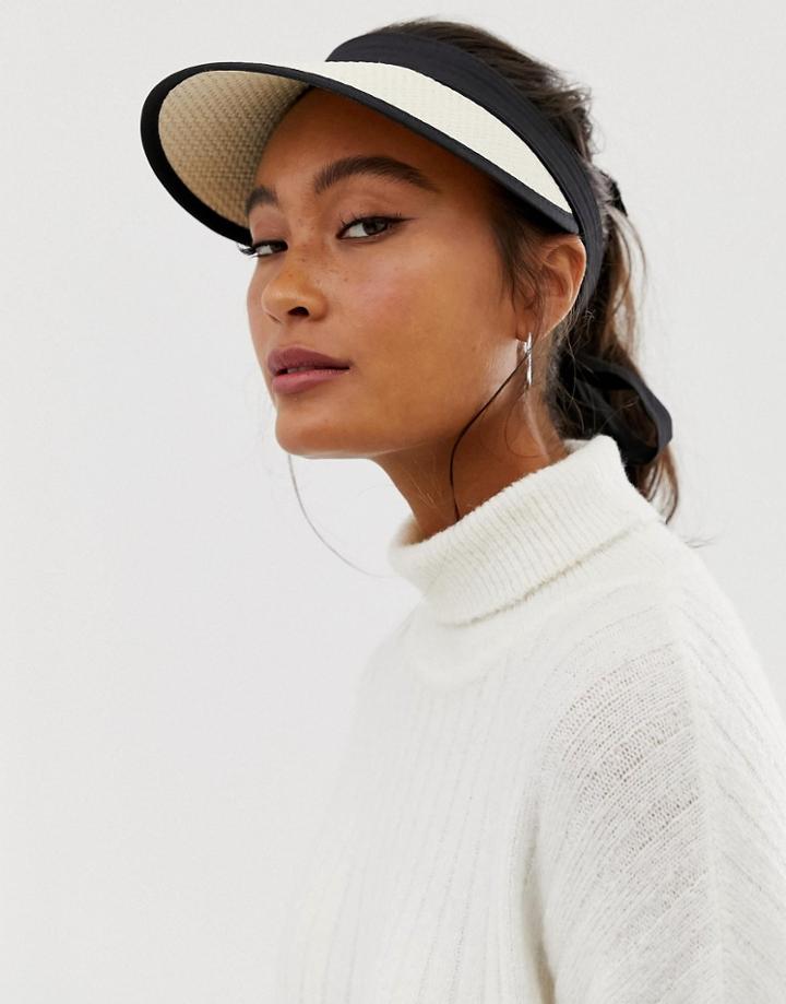 Asos Design Straw Visor-brown