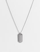 Svnx Dog Tag Necklace In Silver