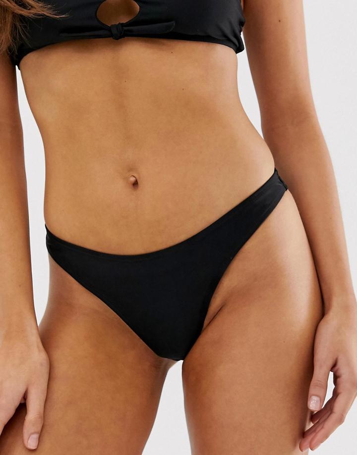 Brave Soul Low Rise Bikini Bottoms-black