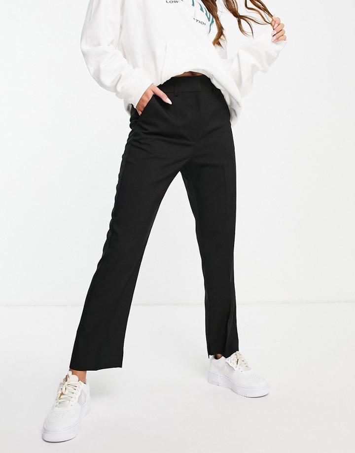 Asos Design Slim Skim Cigarette Pants In Black