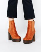 Truffle Collection Trina Platform Chelsea Boots - Tan Mf