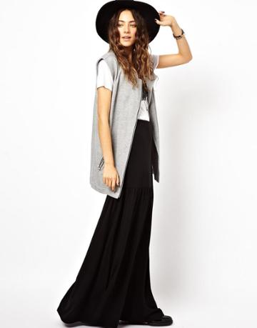 Asos Maxi Skirt With Dropped Waist