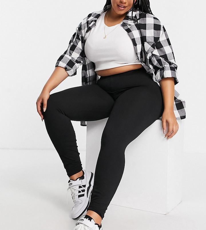 Brave Soul Plus South High Waisted Leggings-black