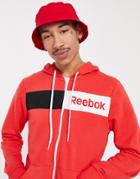 Reebok Te Linear Logo Fz Hoodie In Red