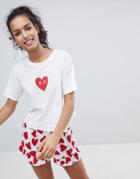 Asos Me & You Jersey Tee & Woven Shorty Set - Multi