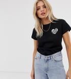 Santa Cruz Heart Dot Tee In Black - Black