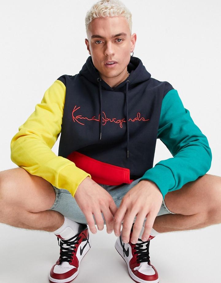 Karl Kani Originals Block Hoodie In Multi-navy