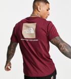 The North Face Red Box T-shirt In Burgundy Exclusive At Asos