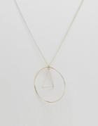 Cheap Monday Outline Necklace - Gold