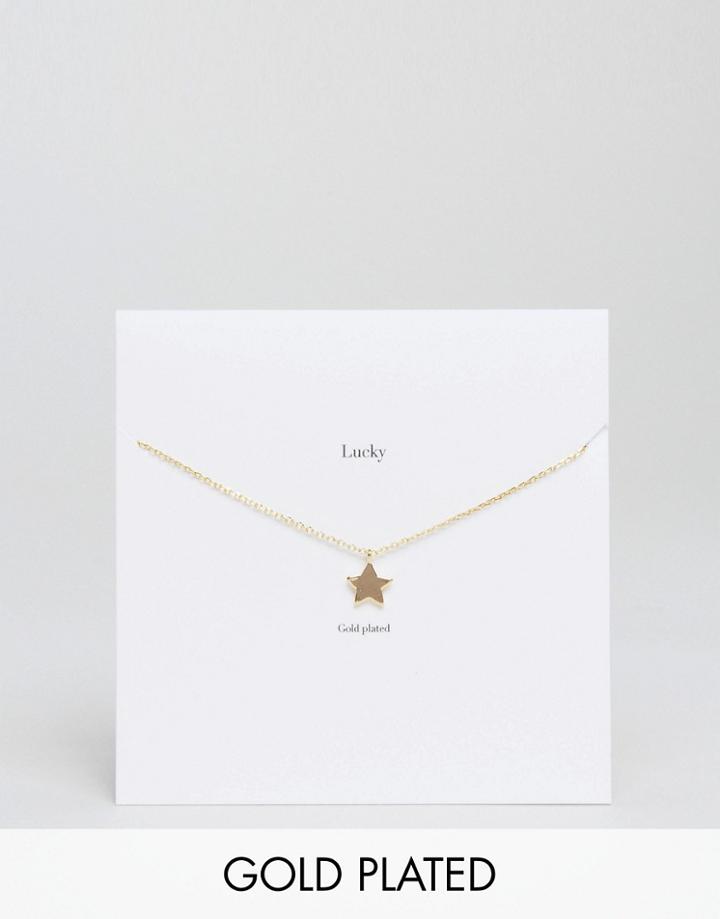 Estella Bartlett Gold Plated Shining Star Necklace - Gold