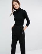 Sisley Cashmere Mix Turtleneck Sweater - Black