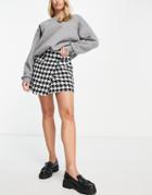 Topshop Boucle Mini Skirt In Monochrome-multi