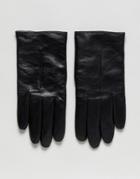 Boss Herrys Leather Driving Gloves In Black - Black