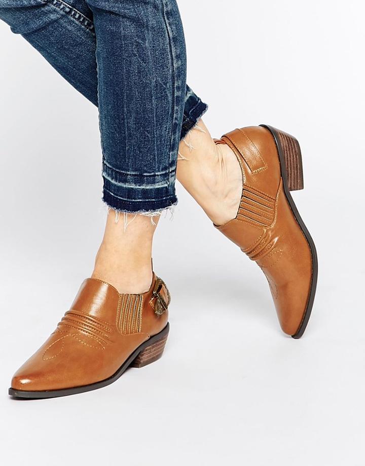 Asos Mexico Flat Shoes - Tan