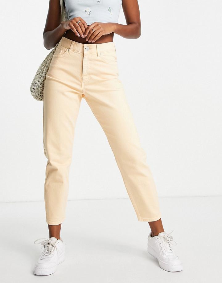 Miss Selfridge Mom High Waist Jean In Apricot-orange