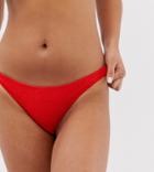 Sole East By Onia Exclusive Ashley Crinkle Cheeky Bikini Bottom In Red