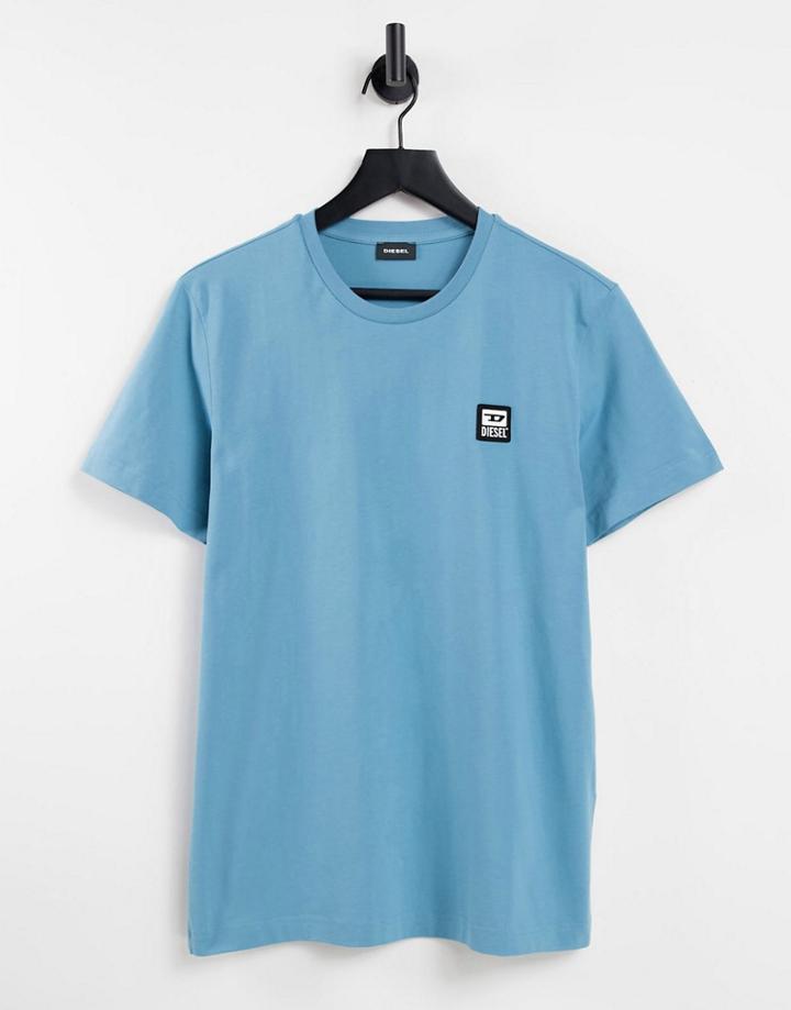 Diesel T-diegos K30 Badge Logo T-shirt In Blue