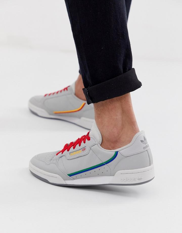 Adidas Originals Continental 80 Sneakers In Gray - Gray