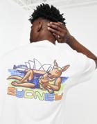 Vintage Supply T-shirt In White With Sydney Back Print