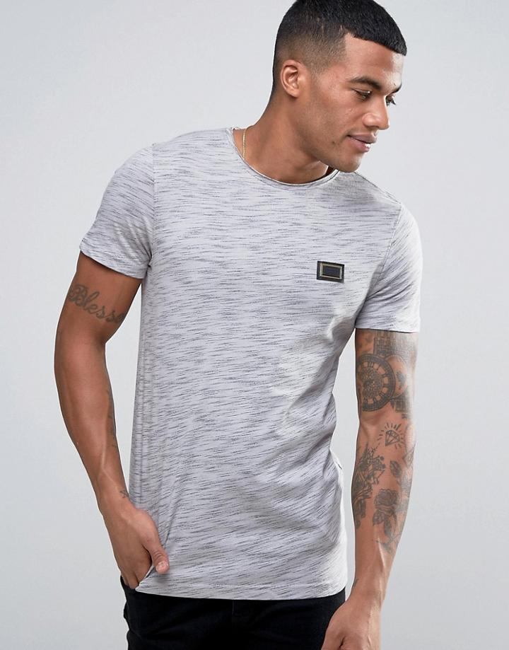 Born Rich Raw Rolled Edge T-shirt - White