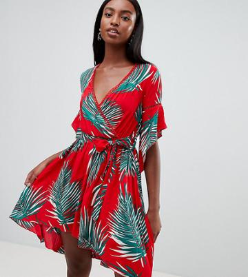Missguided Tall Tropical Mini Dress - Red