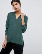 Y.a.s Nemi Zip Shirt - Green