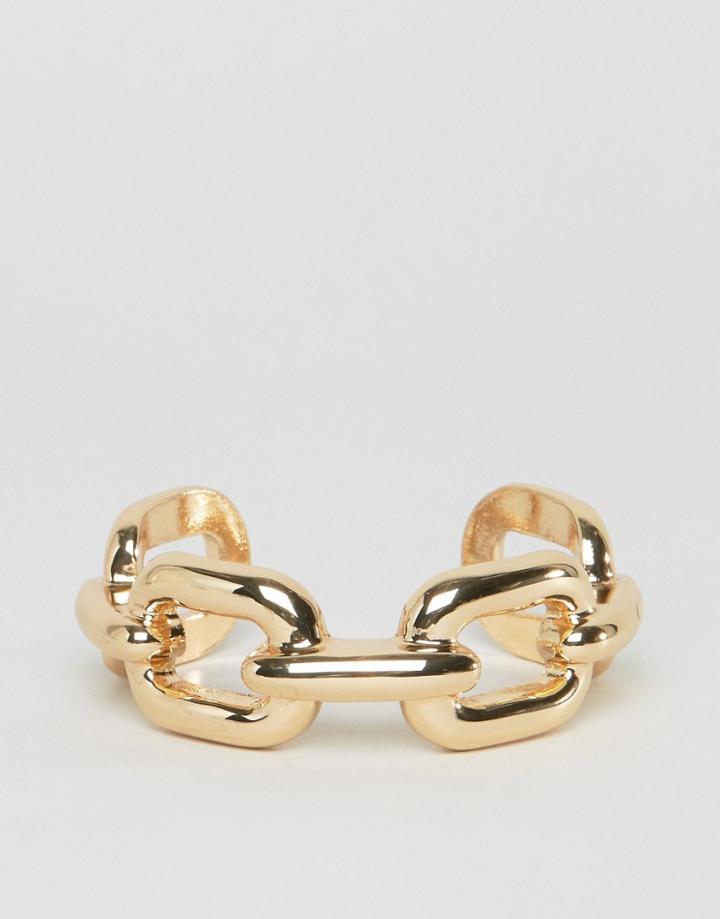 Asos Chunky Chain Cuff Bracelet - Gold