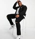 Le Breve Plus Heavy Ribbed Cardigan In Black