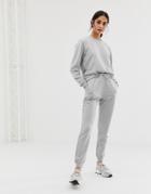 Asos Design Tracksuit Ultimate Sweat / Slim Jogger With Tie - Gray