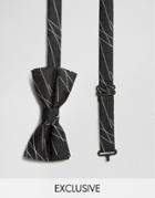 Reclaimed Vintage Bow Tie Lines Black - Black