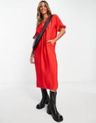 Whistles Alba Midi Dress In Red