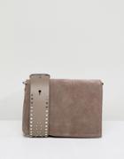 Allsaints Suede Western Strap Bag - Brown