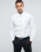 Ted Baker Slim Smart Shirt In Texture - White