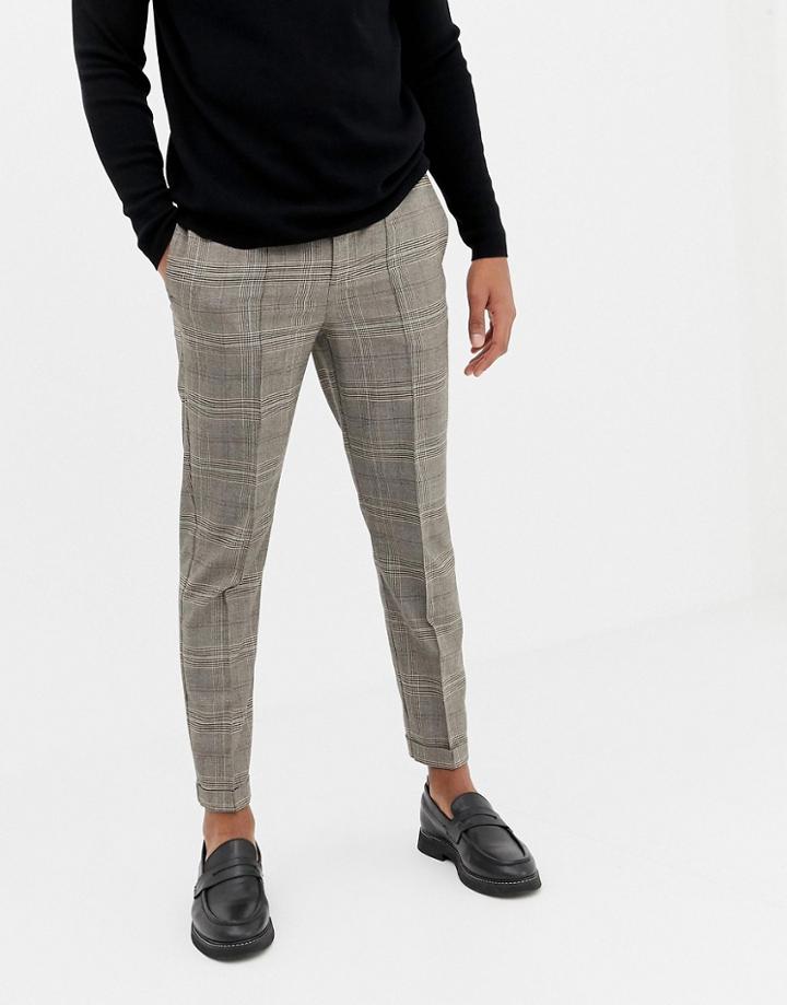 Burton Menswear Smart Loose Tapered Pants In Camel - Cream