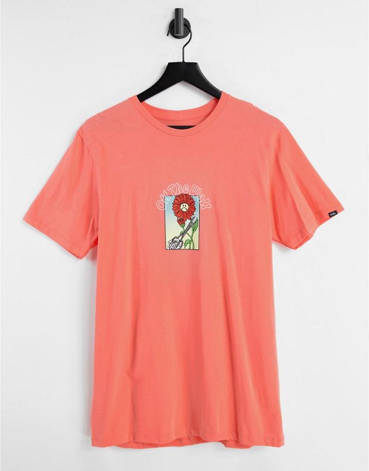 Vans Cut It Out T-shirt In Coral-orange