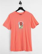 Vans Cut It Out T-shirt In Coral-orange